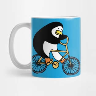 Penguin on a bike - cute bird by Cecca Designs Mug